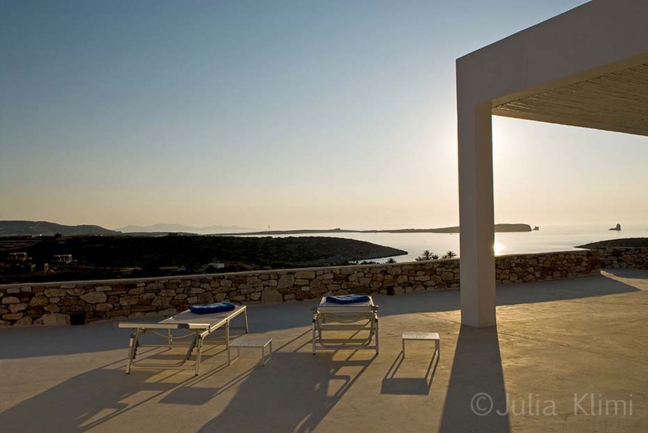 22DSC_5476 Modern terrace with loungers looking sea landscape