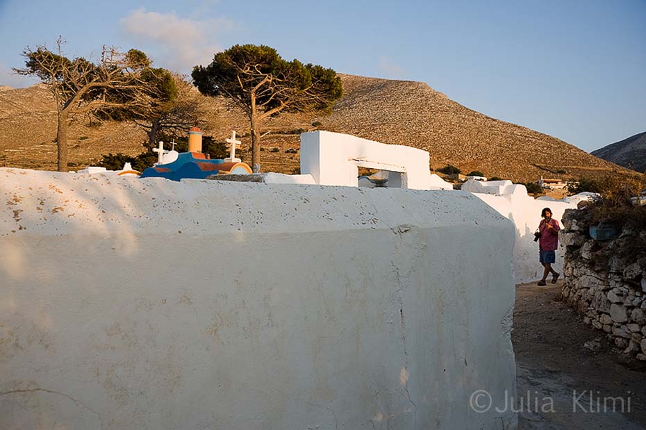 Street of Arvanitohori village. Kasos island