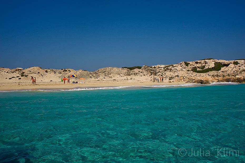 Karavostasi beach, Little island of Armathia. Kassos, Dodecanese, Greece