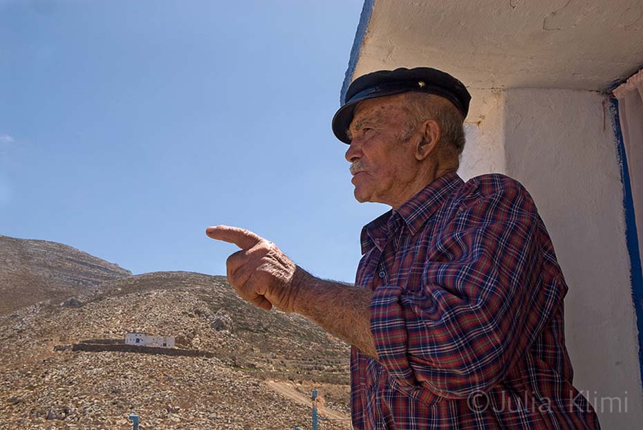 Local shepherd in his “mitato” shepherds’ huts, Kasos island